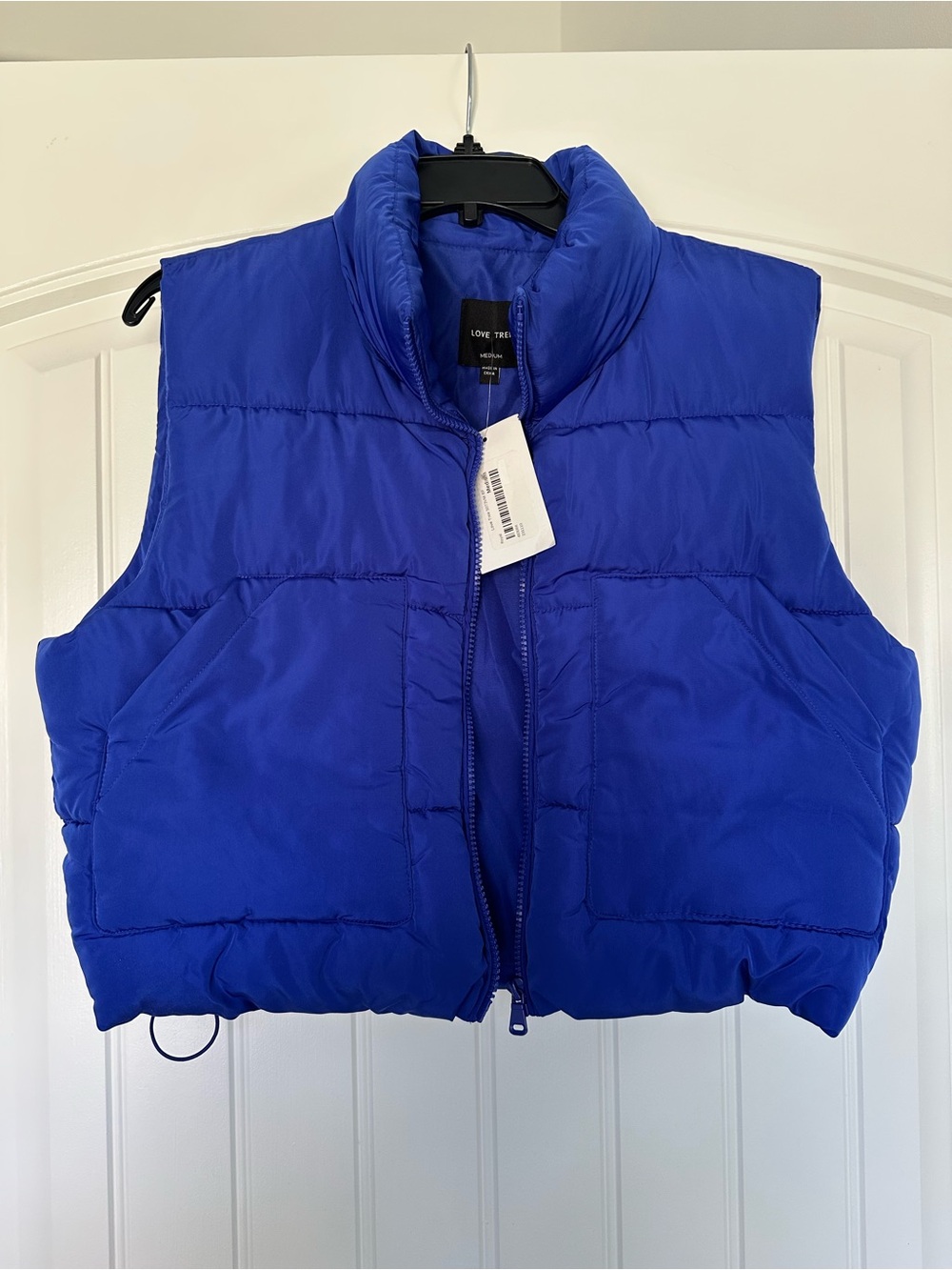New Love Tree Royal Blue Puffer Vest - Women's Sleeveless Jacket